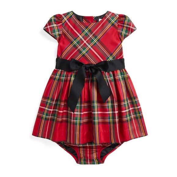 Polo Ralph Lauren NWT Kids Plaid Fit-and-Flare Dress Bloomer Infant 3 Month
